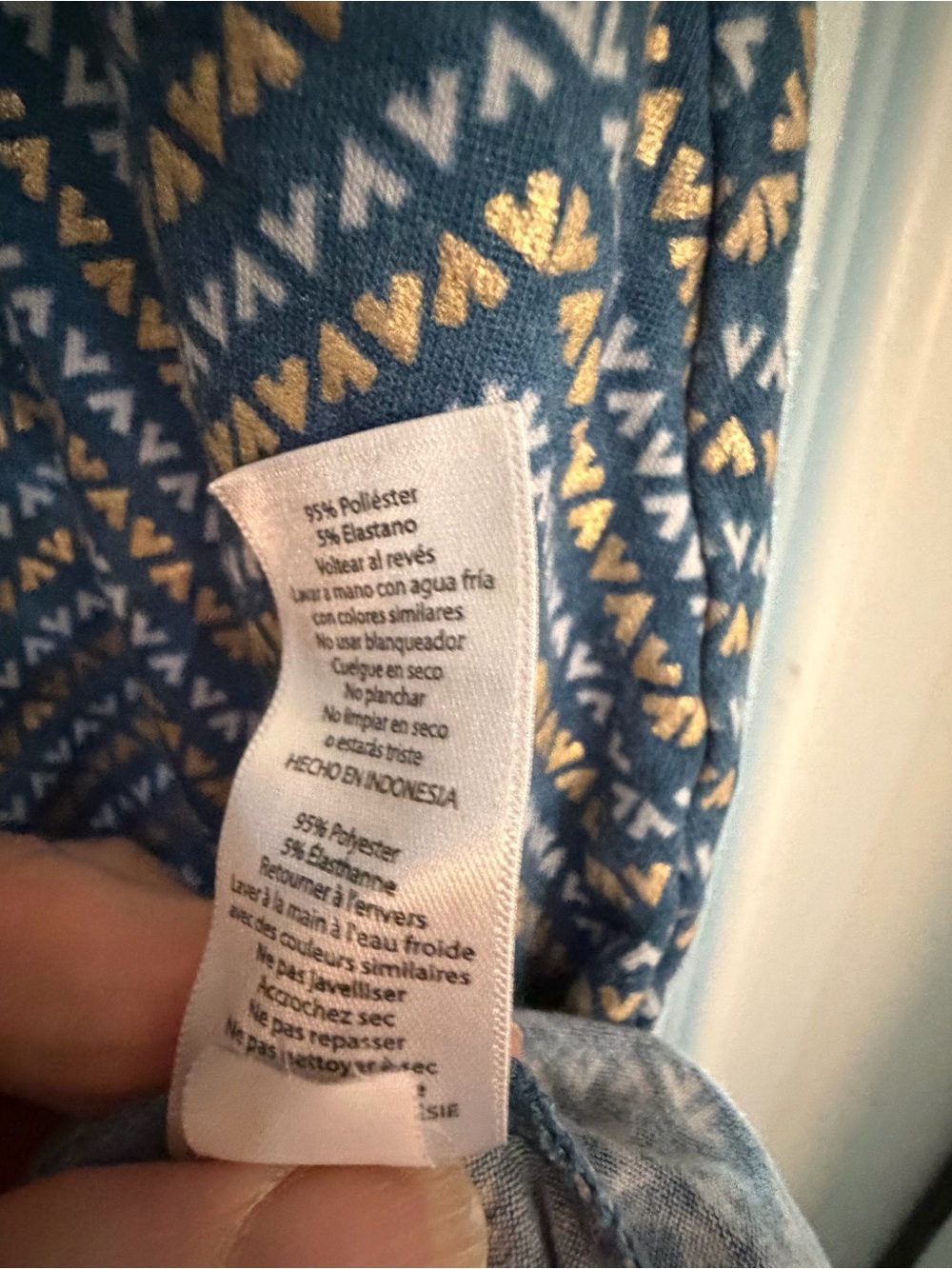 LuLaRoe Blue Chevron High-Low Dress - Picture 3 of 6
